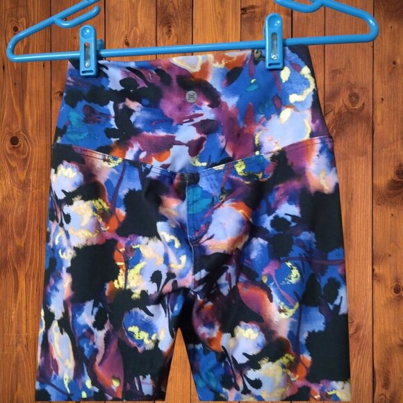 RBX Women's XS Floral Comfort Waist Multicolored Leggings Activewear Yoga Pants - Picture 4 of 5